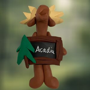 Acadia Moose Handcrafted Polymer Clay Ornament