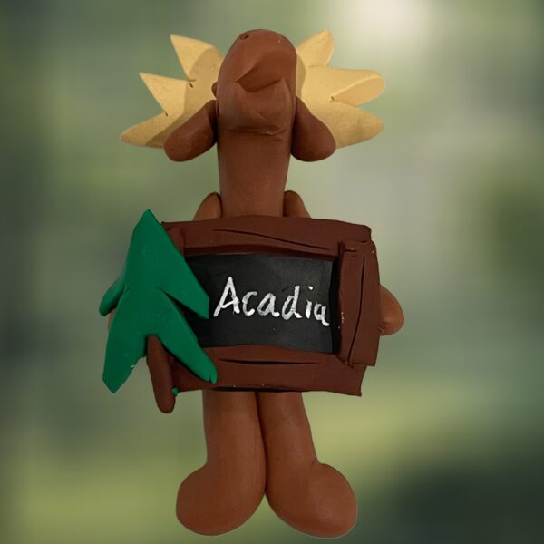 Acadia Moose Handcrafted Polymer Clay Ornament Acadia Moose Handcrafted Polymer Clay Ornament