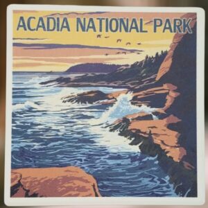 Acadia National Park Abstract Otter Cliffs Maine Coaster