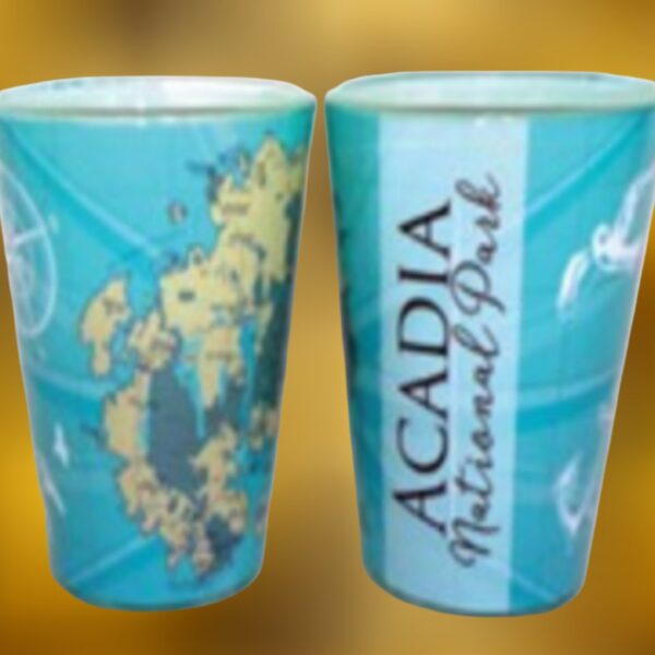 Acadia National Park Nautical Chart Map Shot Glass