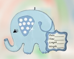 Blue Elephant Baby First Christmas Ornament