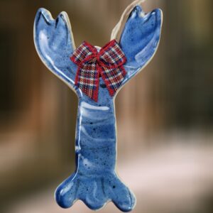 Blue Lobster Ceramic Ornament