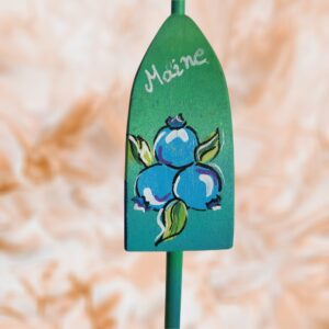 Blueberries on Green Background 4 Sided Wood Lobster Buoy Ornament