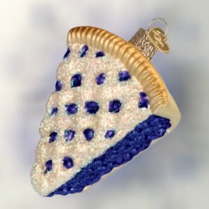 Blueberry Pie Slice Old World Christmas Blown Glass Ornament