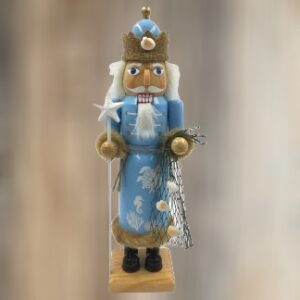 Coastal Nautical Blue Wood Nutcracker