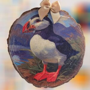 Coastal Puffin Woodsie Ornament