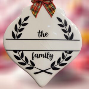 Family Name Personalized Ceramic Ornament