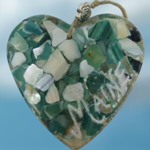 Green Abalone Heart of the Sea Shell Ornament