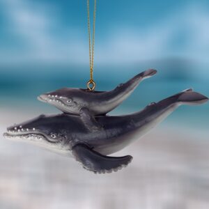 Humpback Whale with Baby Resin Ornament