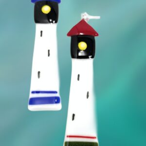 Lighthouse Fused Glass Ornament