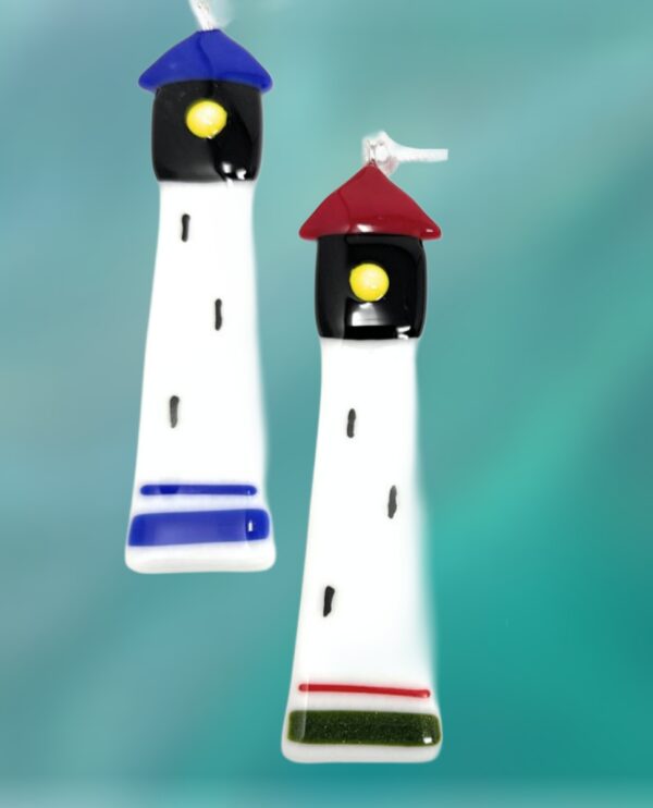 Lighthouse Fused Glass Ornament
