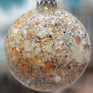 Lobster Clam and Mussel Glass Ball Sea Shells Ornament