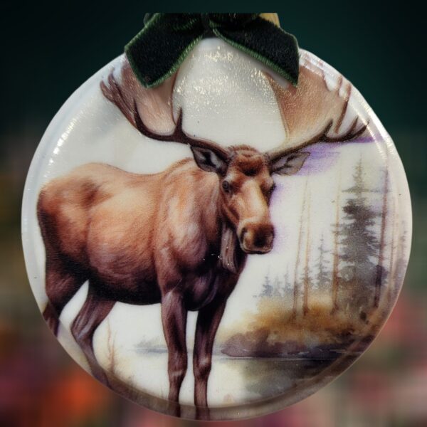 Moose Rustic Ceramic Ornament