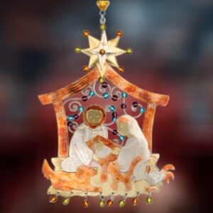 Nativity Handcrafted Metal Ornament