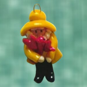 Old Salt Lobster Fisherman Handcrafted Polymer Clay Ornament
