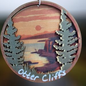 Otter Cliffs Acadia Layered Wood Ornament