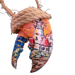 Maine Painted Lobster Claw Ornament
