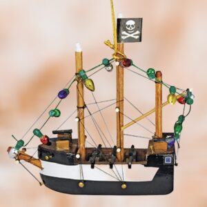 Pirate Ship Wood Ornament