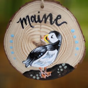 Puffin Maine Woodsie Ornament