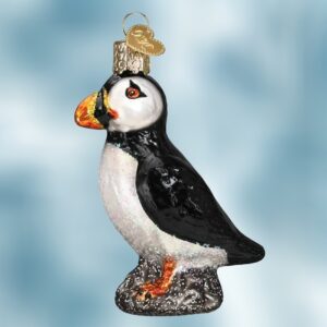 Puffin Old World Christmas Blown Glass Ornament