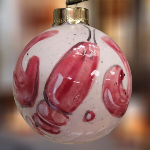 Red Lobster Handpainted on Ceramic Ball Ornament