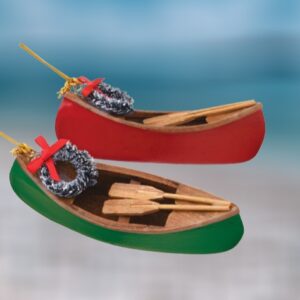 Red or Green Canoe Ornament