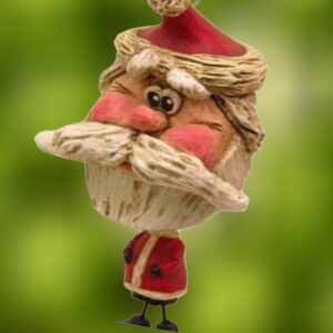 Santa with Dangle Legs Santa Resin Ornament
