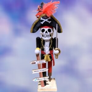 Shiver Me Timbers Skull Captain Wood Nutcracker