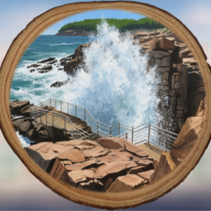 Thunder Hole Acadia National Park Woodsie Ornament